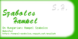 szabolcs hampel business card